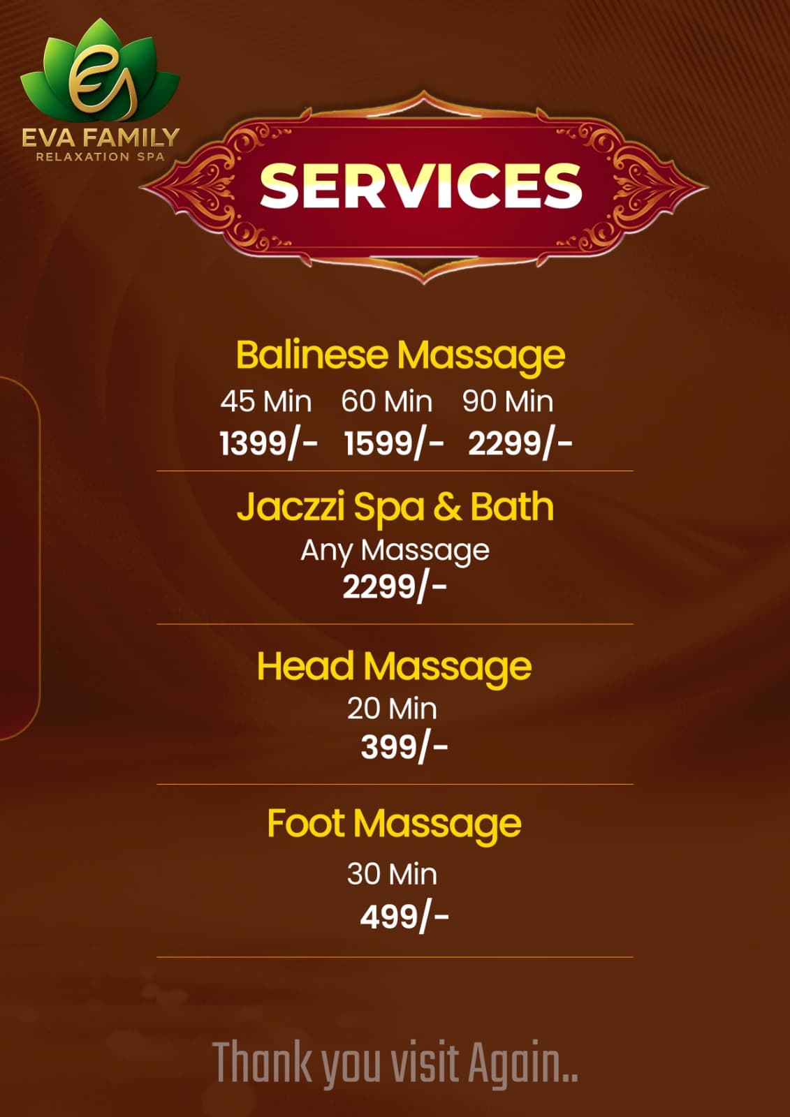 Thai / Dry / Sports Massage